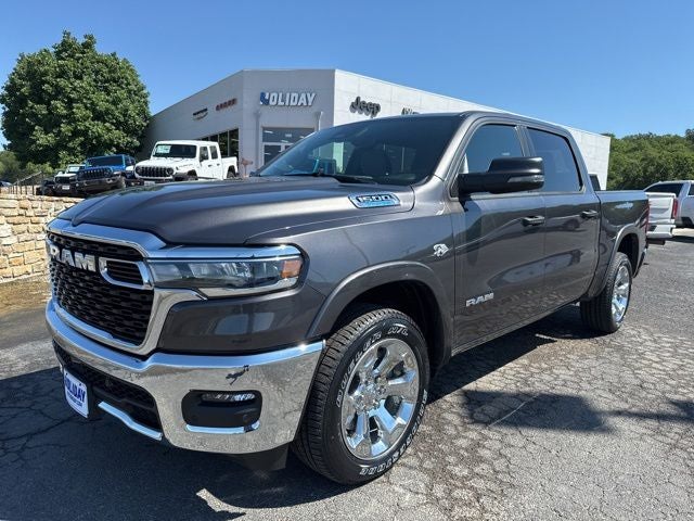 2026 RAM Ram 1500 RAM 1500 LONE STAR CREW CAB 4X2 5'7' BOX in Granite Crystal Metallic Clear-Coat Exterior Paint — front three-quarter view