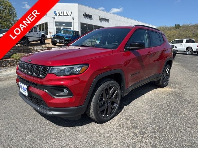 2026 Jeep Compass COMPASS LATITUDE ALTITUDE 4X4 in Red Hot Pearl-Coat Exterior Paint — front three-quarter view